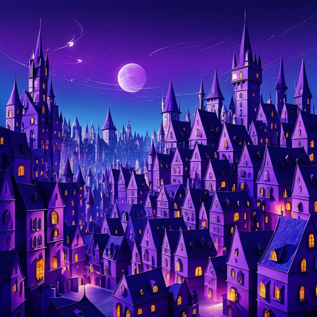 Enchanting Witches' City at Dusk