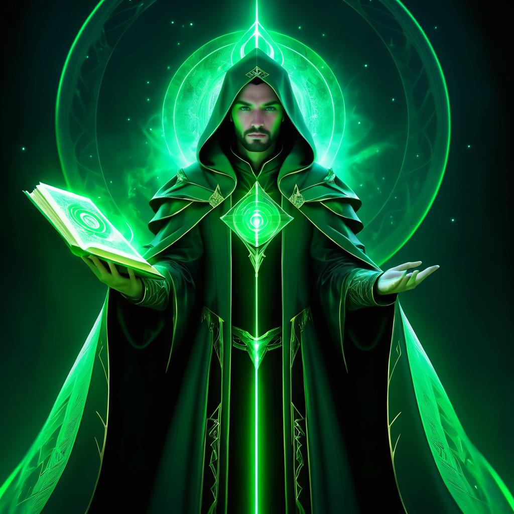 Futuristic Mage with Ancient Knowledge