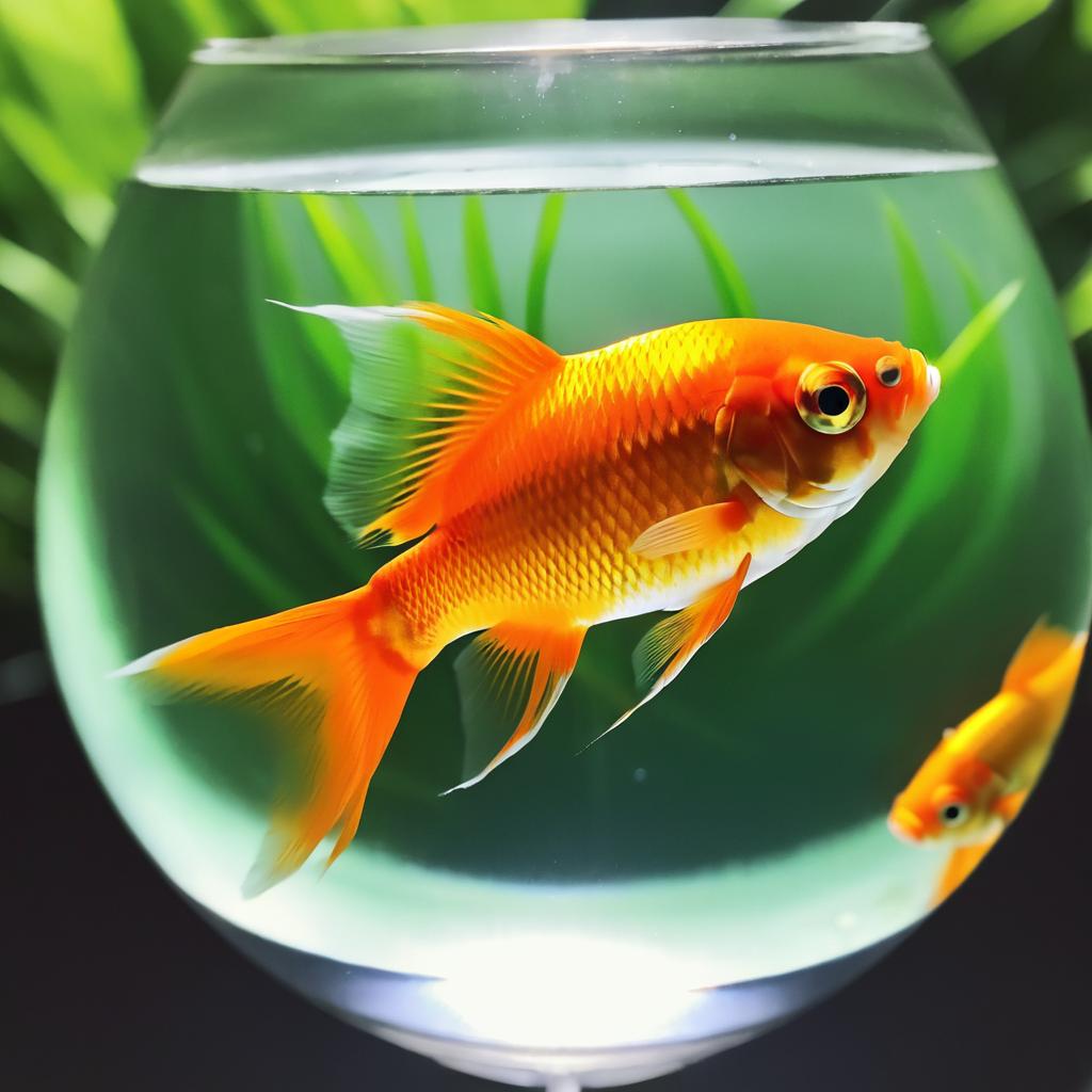 Captivating Goldfish in a Glass