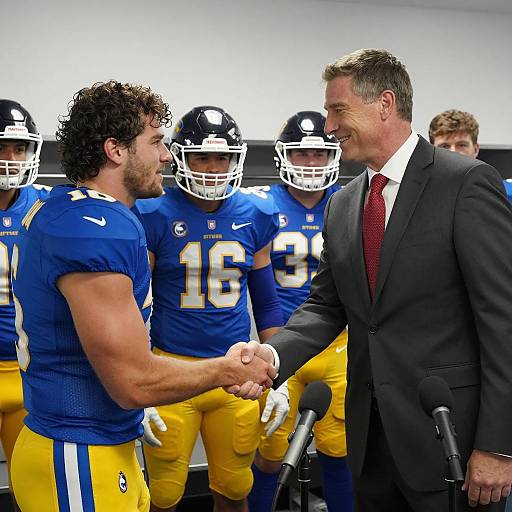 Locker Room Meeting: Coach and Player