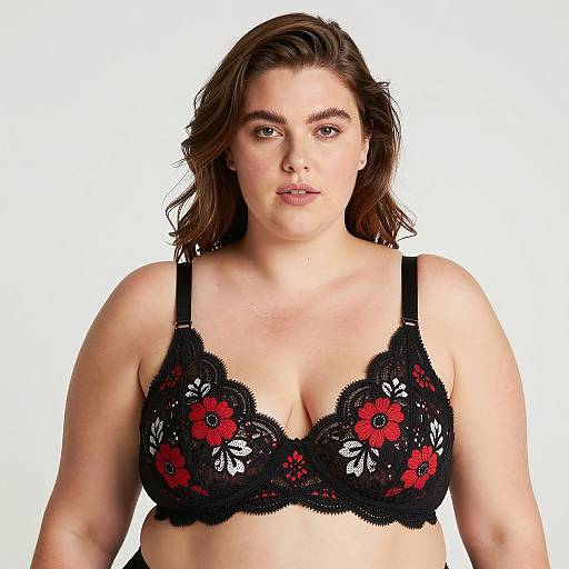 Elegant Plus-Size Portrait with Floral Lace
