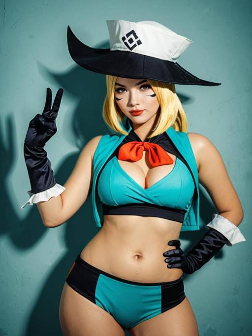 Realistic Man in Ms. Fortune Cosplay