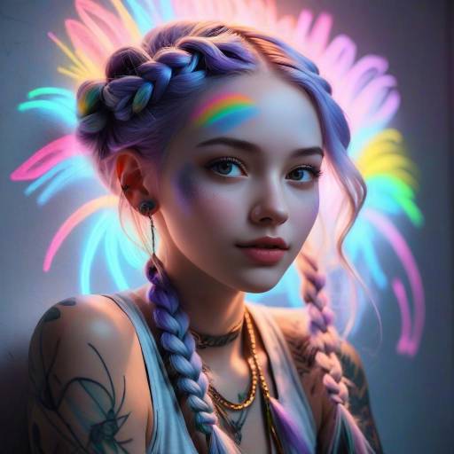 Modern Projection Art Portrait of an Artist