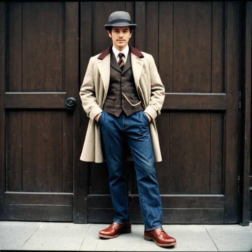 Man in Vintage Sherlock Holmes Costume