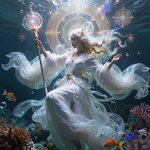 Ethereal Underwater Sorceress Portrait