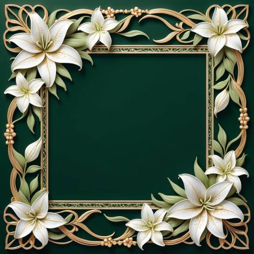 Elegant Victorian Floral Frame Art