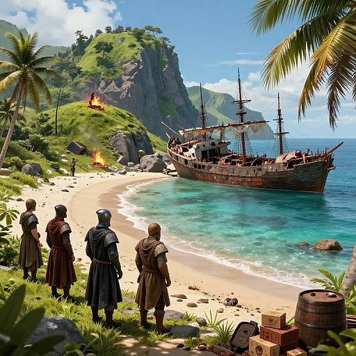 Medieval Mercenaries on Abandoned Island