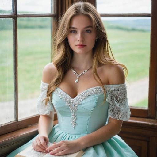 Realistic Portrait of a Woman by Window