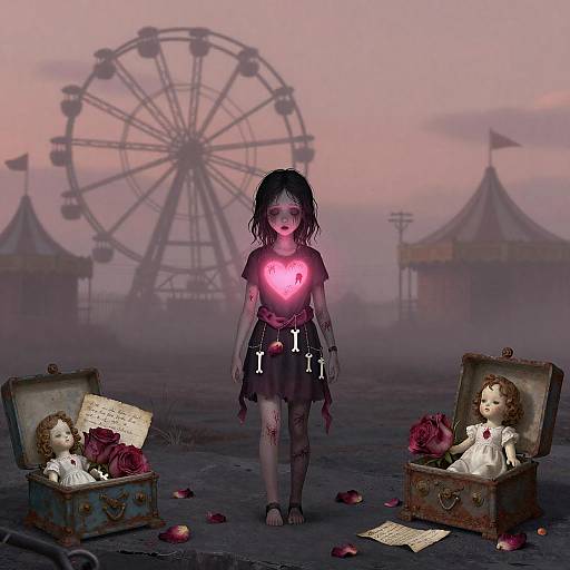 Bioluminescent Undead Girl, Dusk Carnival