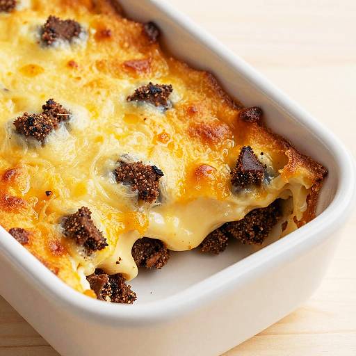 Close-Up of Baked Cheese Dish