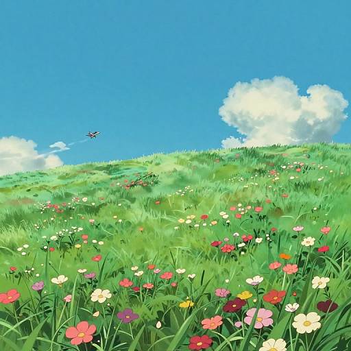 Cyberpunk Miyazaki Japanese Landscape