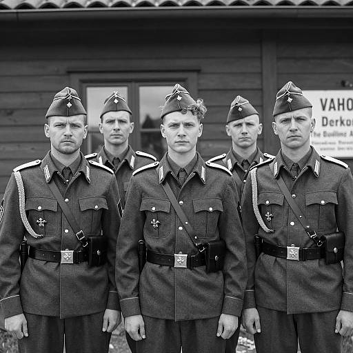 Historical Black-and-White Soldier Portrait