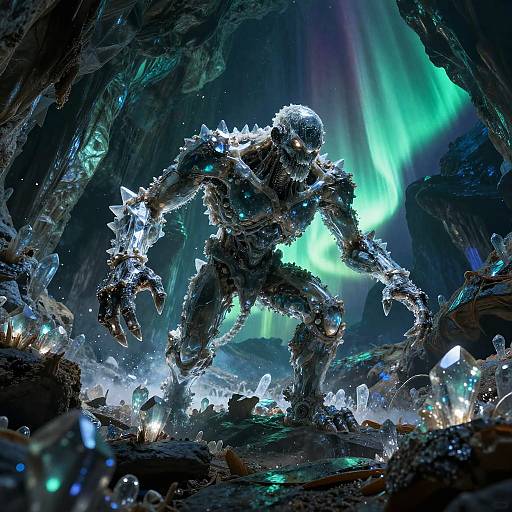 Crystalline Golem in Aurora Crystal Caverns