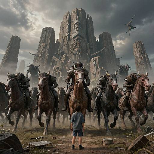 Epic Dark Fantasy Battle Scene