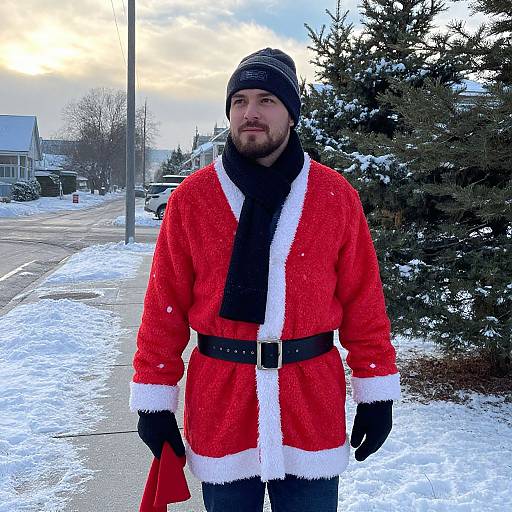 Man in Festive Winter Attire