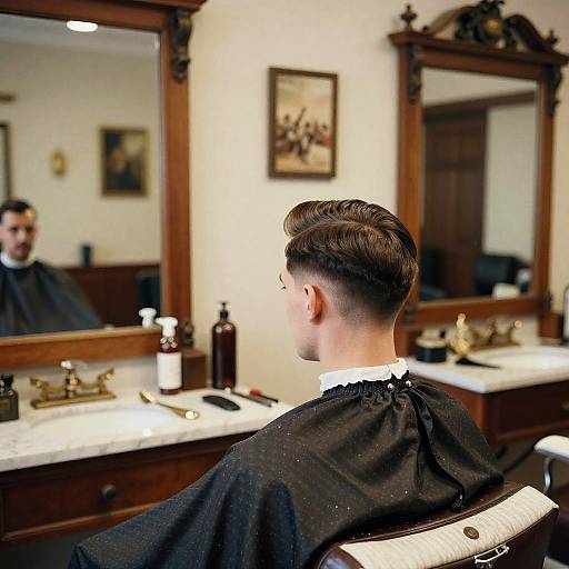 1920s Vintage Barbershop Scene