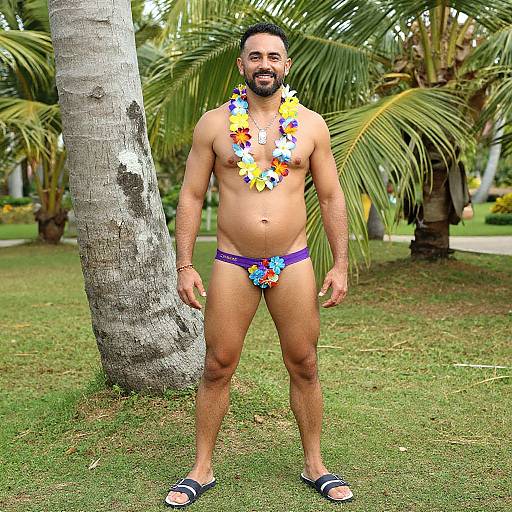 Mature Male Luau Party Outfit