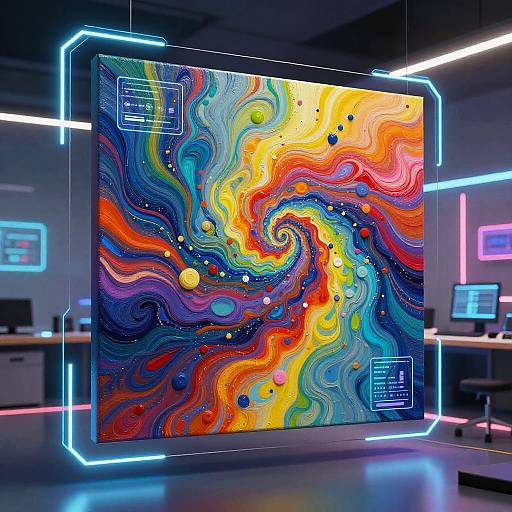 Vibrant Abstract Digital Art Creation