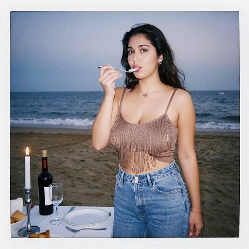 Casual Beach Dinner Instant Film