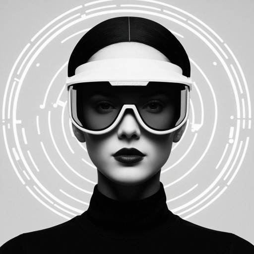 Futuristic Cybernetic Philosopher Portrait
