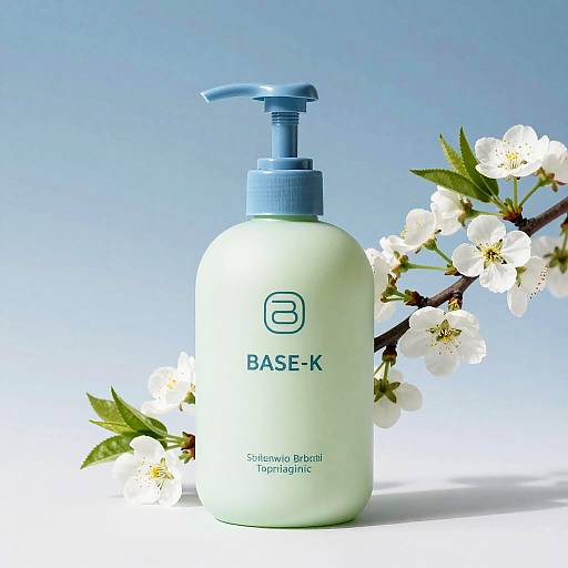 Minimalist Pale Green Soap Dispenser Photo