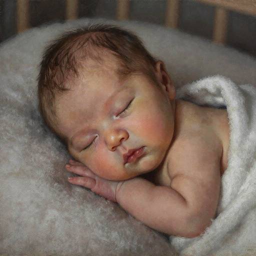 Photorealistic Charcoal Newborn Portrait