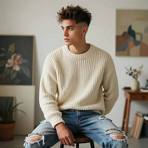 Faux Hawk Fade in Bohemian Studio