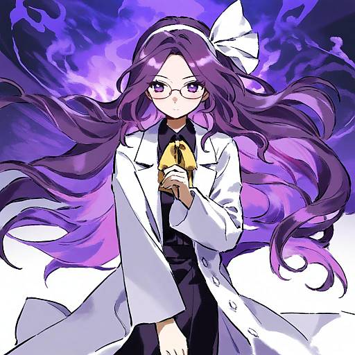 Illustration of Asakura rikako, touhou in the style of Kaigen 1025