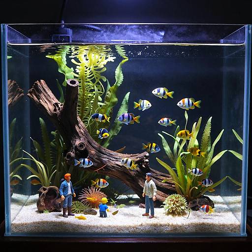 Imaginative Underwater Fish Tank Diorama