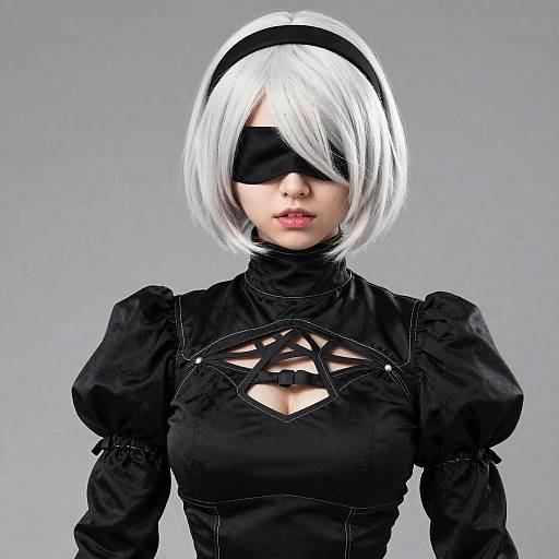 Realistic Portrait of Yorha 2B in Details
