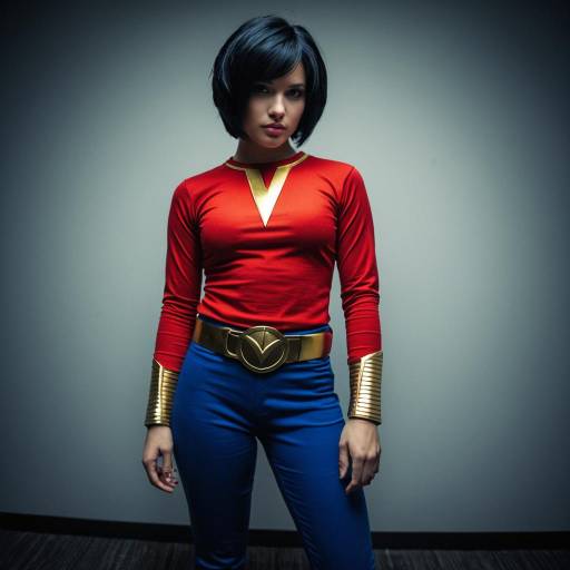 Woman in Red and Blue Cosplay Costume