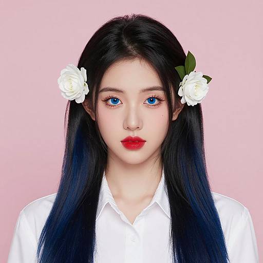 Portrait of a Girl with Flowers