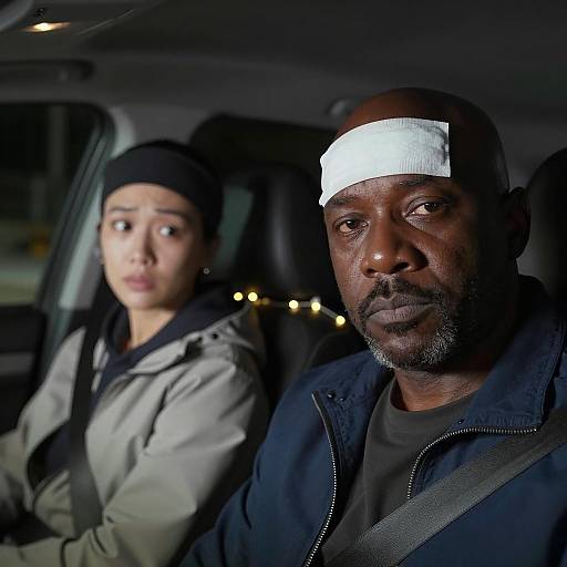 Nighttime Car Interior Scene