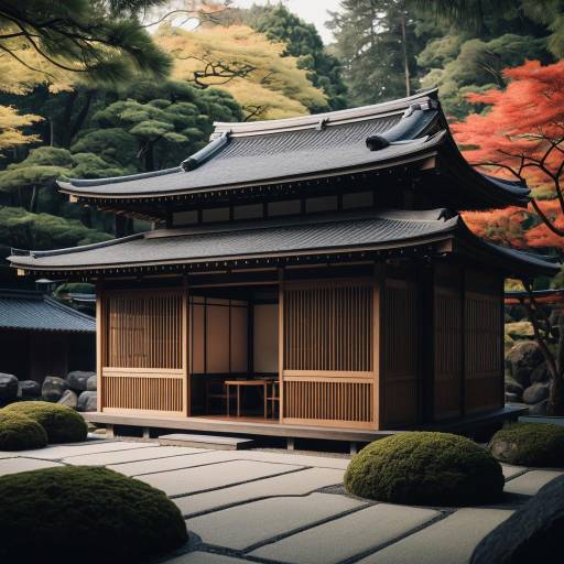 Modern Japanese Tea House in Natural Light