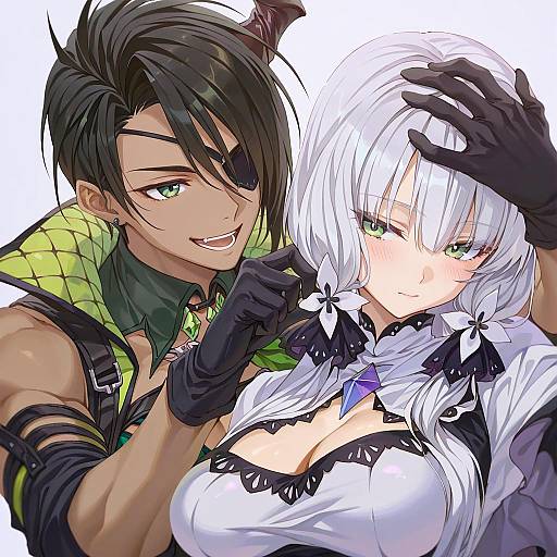 Illustration of Aragami oga, holostars in the style of Hxxg