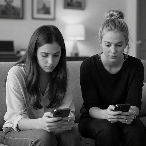 Candid Moment: Two Women on Couch
