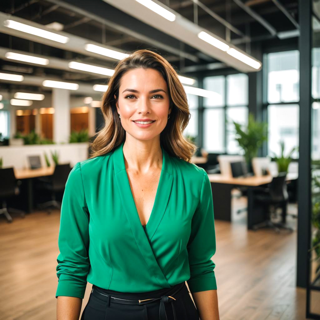 Confident Businesswoman in Urban Workspace