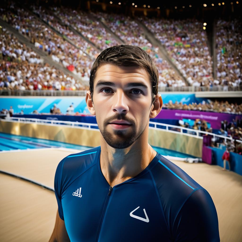 Relaxed Portrait of Michael Phelps at Dusk