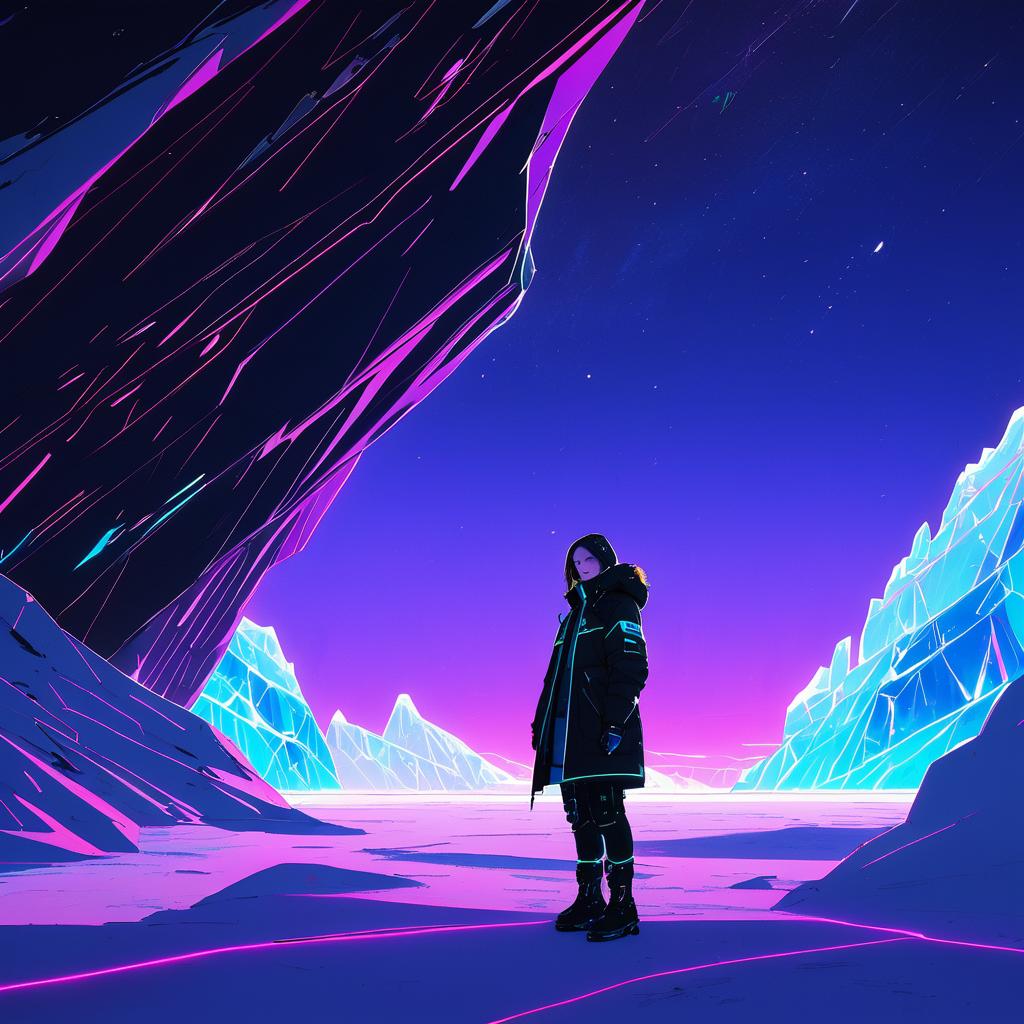 Neon Tundra: A Cyberpunk Wonderland