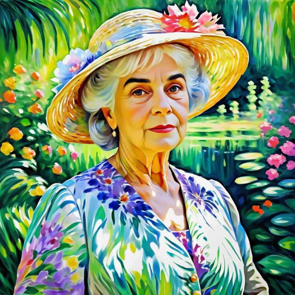 Impressionist Portrait of an Elderly Woman