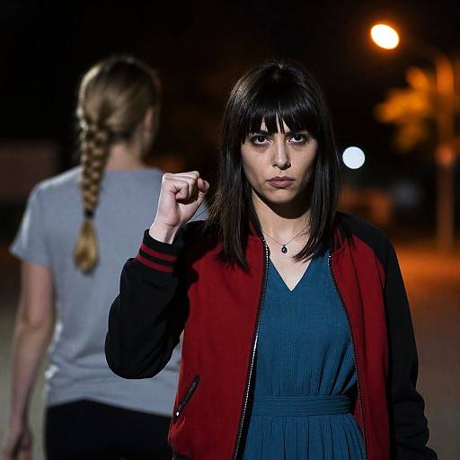 Nighttime Portrait of Two Women