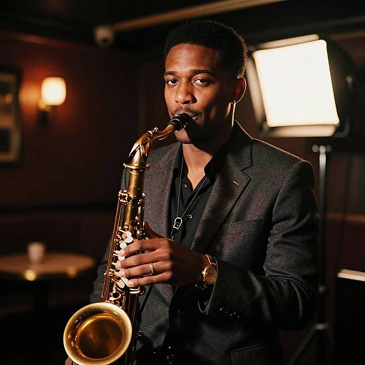 Malik Adams as Jazz Saxophonist