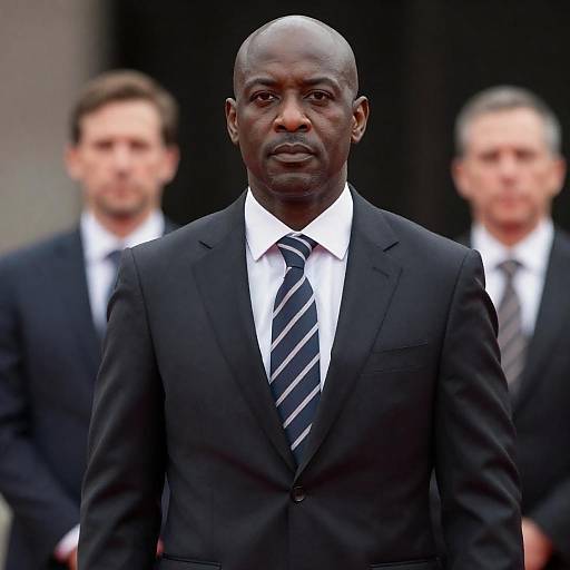 Bald Black Man in Formal Portrait