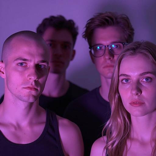 Close-Up Portraits in Vibrant Lighting