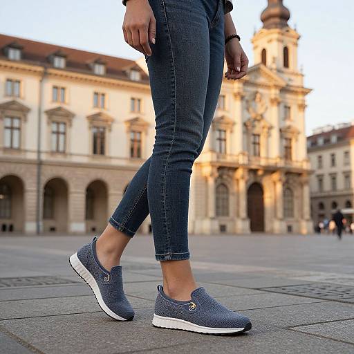 European Woman in Stylish Streetwear