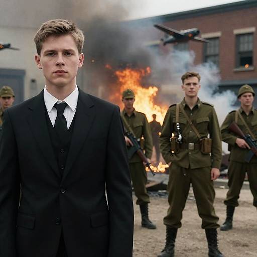 Intense War Movie Scene Photograph