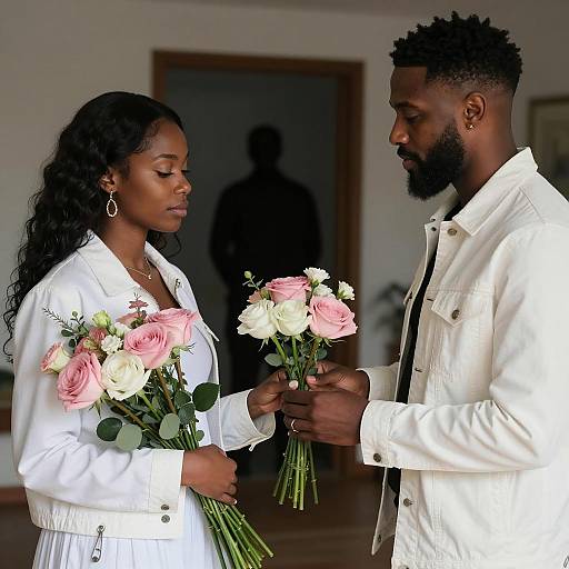 Romantic Encounter in Dim Lighting