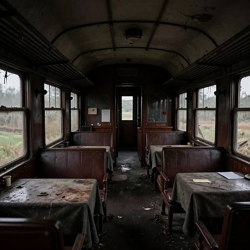 Haunting Nostalgia Inside Abandoned Train