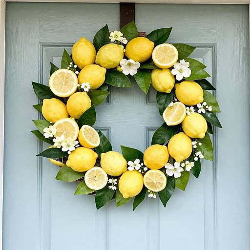 Bright Lemon Floral Summer Wreath