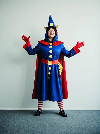 Person in Colorful Fantasy Costume